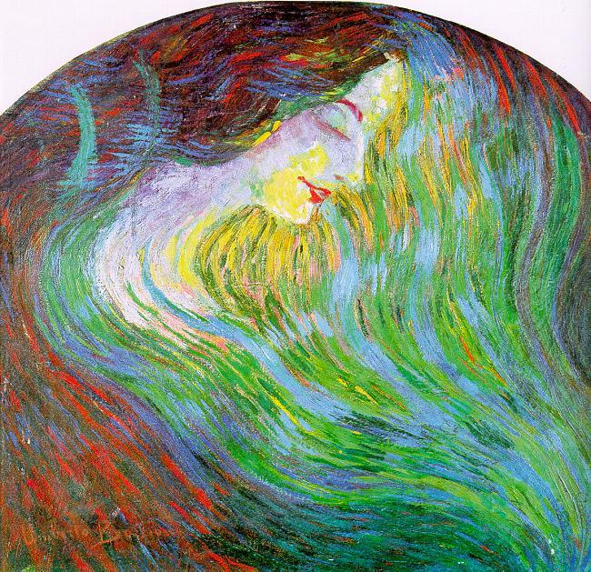 Umberto Boccioni Study of a Female Face oil painting image